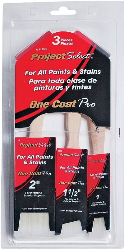 Linzer A1143S Chiseled Trim Paint Brush Set, 3-Brush