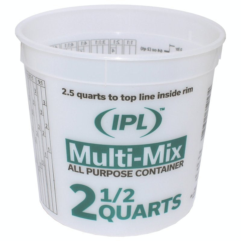 Leaktite-IPL Plastics Multi-Mix Container, 2-1/2 qt Capacity, HDPE, Clear