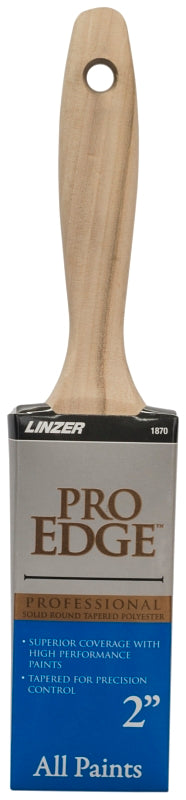 Linzer 1870-2 Paint Brush, 2 in W, Nylon/Polyester Bristle, Beaver Tail Handle