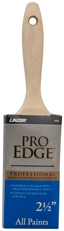 Linzer 1870-2.5 Paint Brush, 2-1/2 in W, Nylon/Polyester Bristle, Beaver Tail Handle
