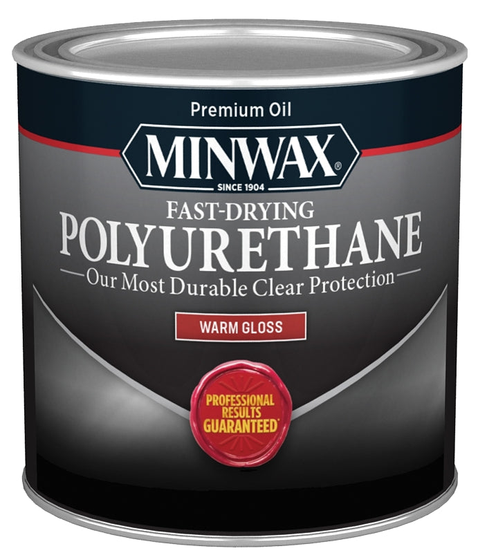 Minwax 230004444 Polyurethane, Oil Base, Clear, Gloss, Liquid, 0.5 pt Can, 0.87 Specific Gravity