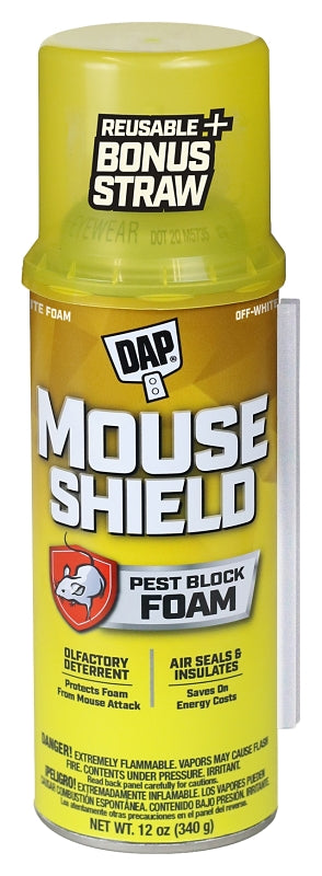 DAP Touch 'n Foam Mouse Shield Series Pest Block Foam Sealant, Cream, 12 oz Can