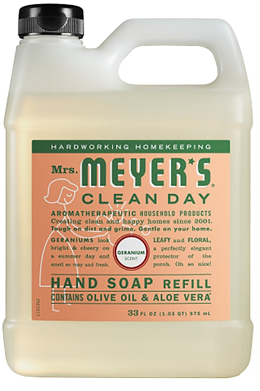 Mrs. Meyer's Clean Day Hand Soap Refill, Geranium, 33 oz
