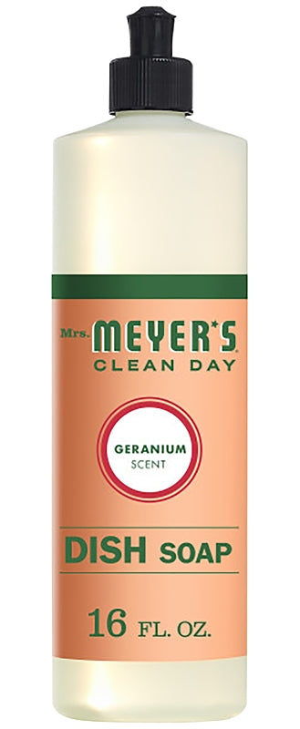Mrs. Meyer's Clean Day Liquid Dish Soap, Geranium, 16 oz