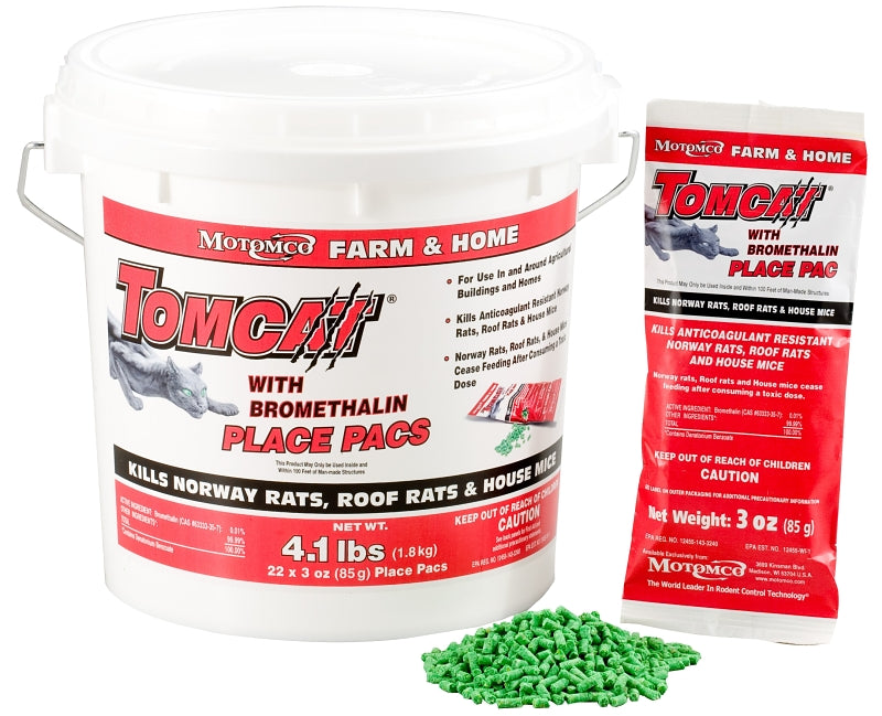 Tomcat Rat and Mouse Poison, Granular, 3 oz Pail