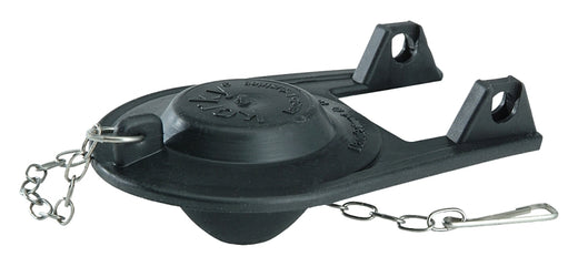 Korky Toilet Flapper, Rubber, Black, For: 2 in Plastic Flush Valves