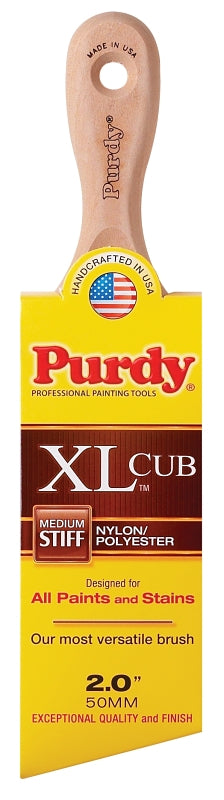 Purdy 144153320 Paint Brush, 2 in W, Angular Brush, 2-11/16 in L Bristle, Nylon/Polyester Bristle