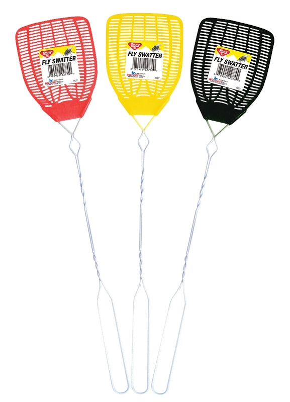 Enoz Fly Swatter, 5-3/4 in L Mesh, 4-1/4 in W Mesh, Plastic Mesh