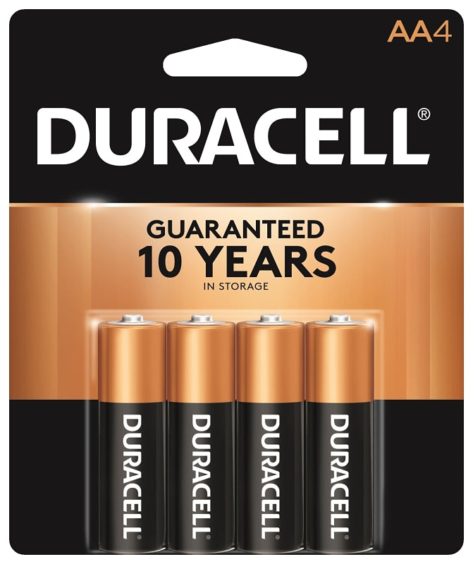 Duracell COPPERTOP MN1500 Series Battery, 1.5 V Battery, AA Battery, Alkaline, Manganese Dioxide