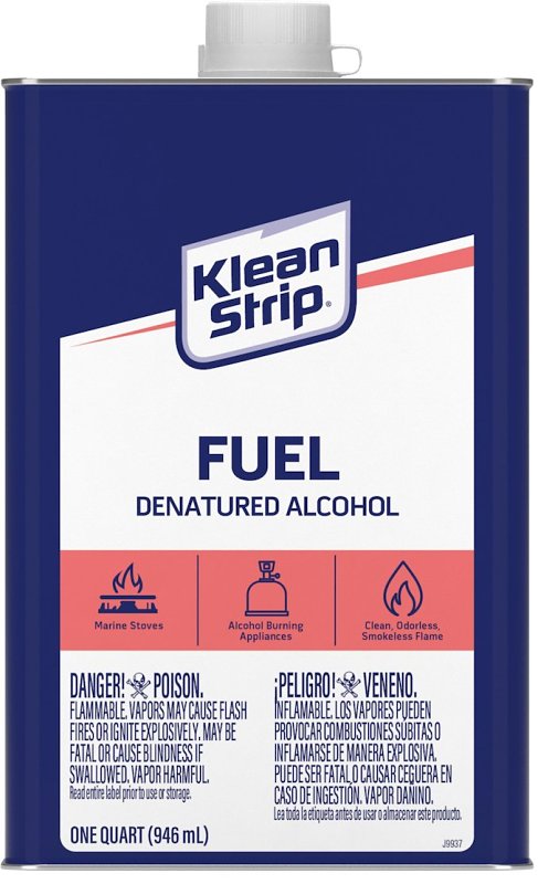 Klean Strip QSL26 Denatured Thinner, Liquid, Alcohol, Water White, 1 qt Can