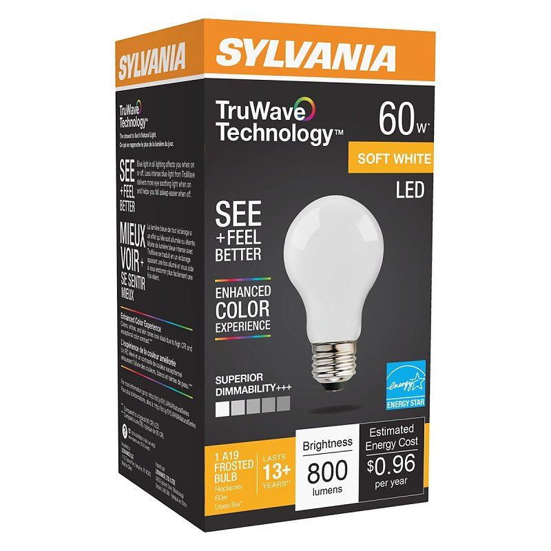 Sylvania LED Bulb, General-Purpose, Omni-Directional, A19 Lamp, 60 W Equivalent, E26 Medium Lamp Base, Dimmable