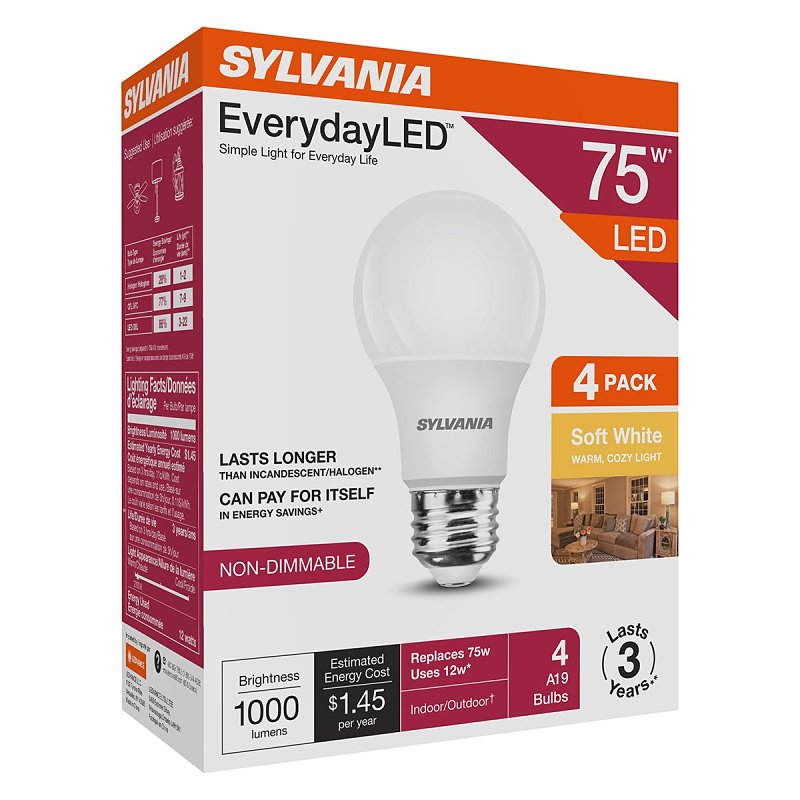 Sylvania Bulb, A19 Lamp, Soft White
