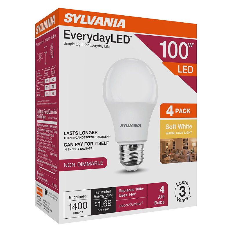 Sylvania LED Light Bulb, A19 Lamp, Soft White