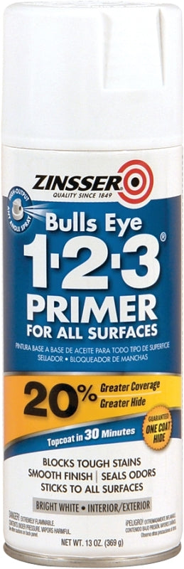 Zinsser 02008 Primer, 8 to 10 sq-ft Coverage Area, White, 13 oz