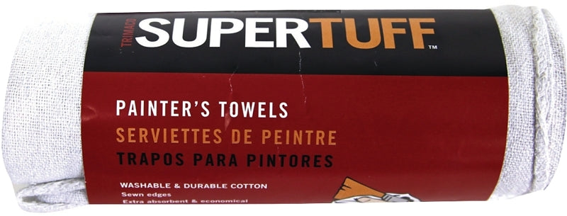Trimaco Painters Towel, 13 x 14 in, Cotton, Natural