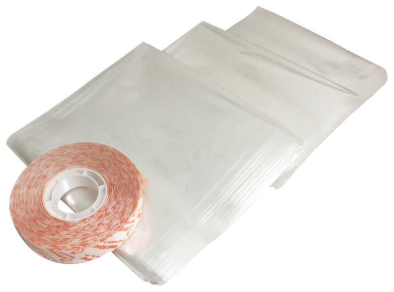 Frost King V73/3H Indoor Shrink Window Kit, 42 in W, 0.75 mil Thick, 62 in L, Plastic, Clear, 3/PK