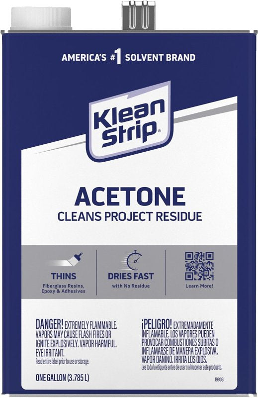Klean Strip GAC18 Paint Thinner, Liquid, Characteristic Ketone, Sweet Pungent, Clear, 1 gal Can