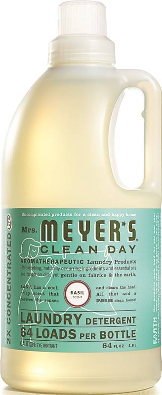 Mrs. Meyer's Clean Day Liquid Laundry Detergent, Basil, 64 oz