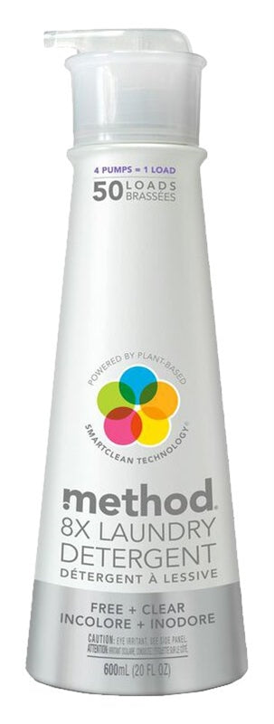 Method Laundry Detergent, 66 Loads, Free and Clear, 53.5 oz