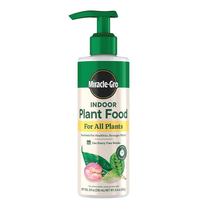 Miracle-Gro 1000551 Indoor Plant Food, 8 oz Bottle, Liquid, 1-1-1 N-P-K Ratio