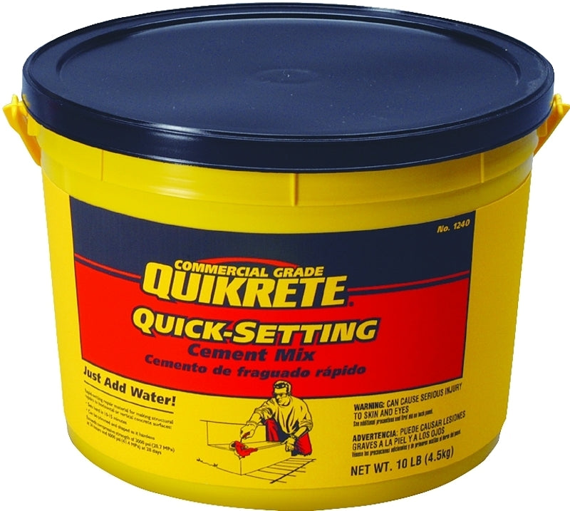 Quikrete Quick-Setting Cement, Brown/Gray, 10 lb Pail