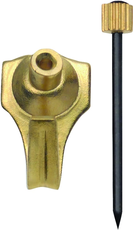OOK Picture Hanger, 10 lb, Steel, Brass, Gold, 20/PK