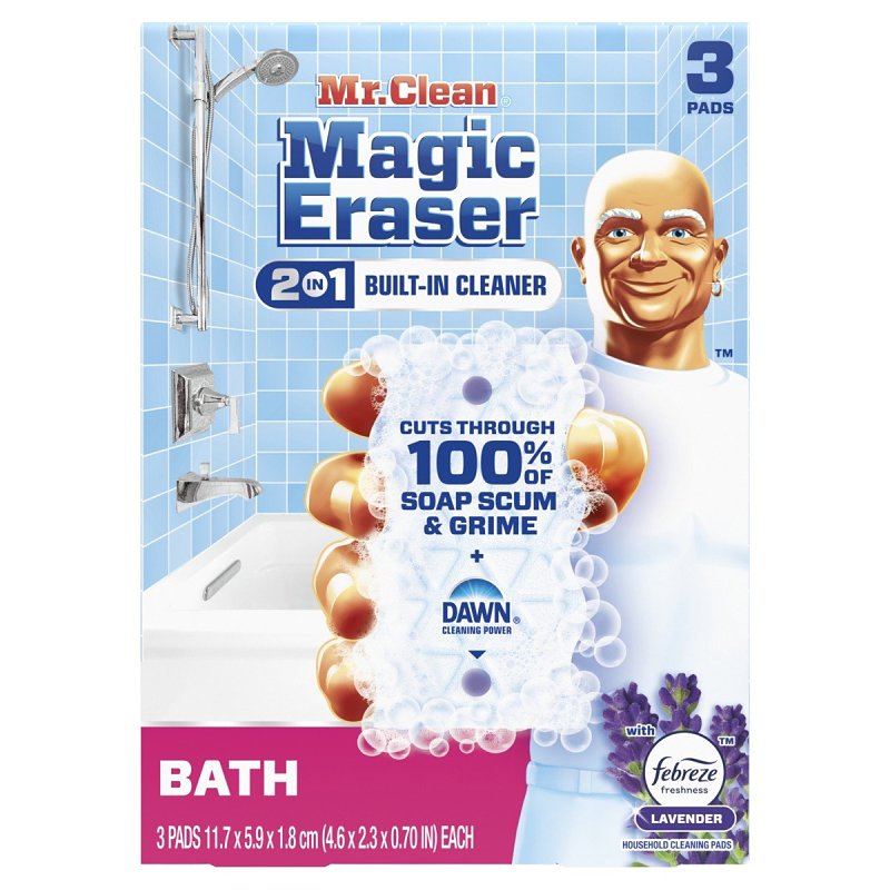 Mr Clean Magic Eraser Ultra Bath Series 030772128299 Multi-Purpose Cleaner, Sponge, Lavender