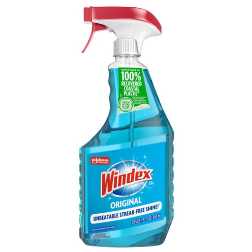 Windex Glass Cleaner, 23 oz Bottle, Liquid, Floral, Blue