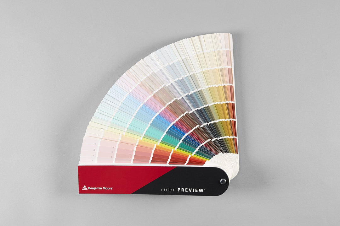 Benjamin Moore Color Preview fan deck fanned out