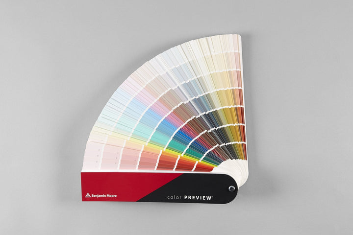 Benjamin Moore Color Preview fan deck fanned out