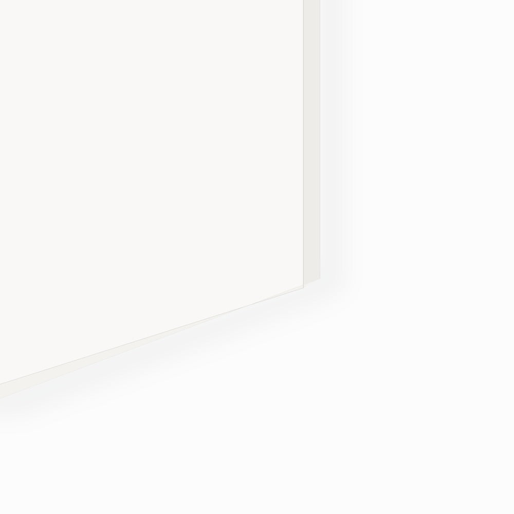 Solid-core flush door edge detail, white — 1-3/8 inch thick, factory primed
