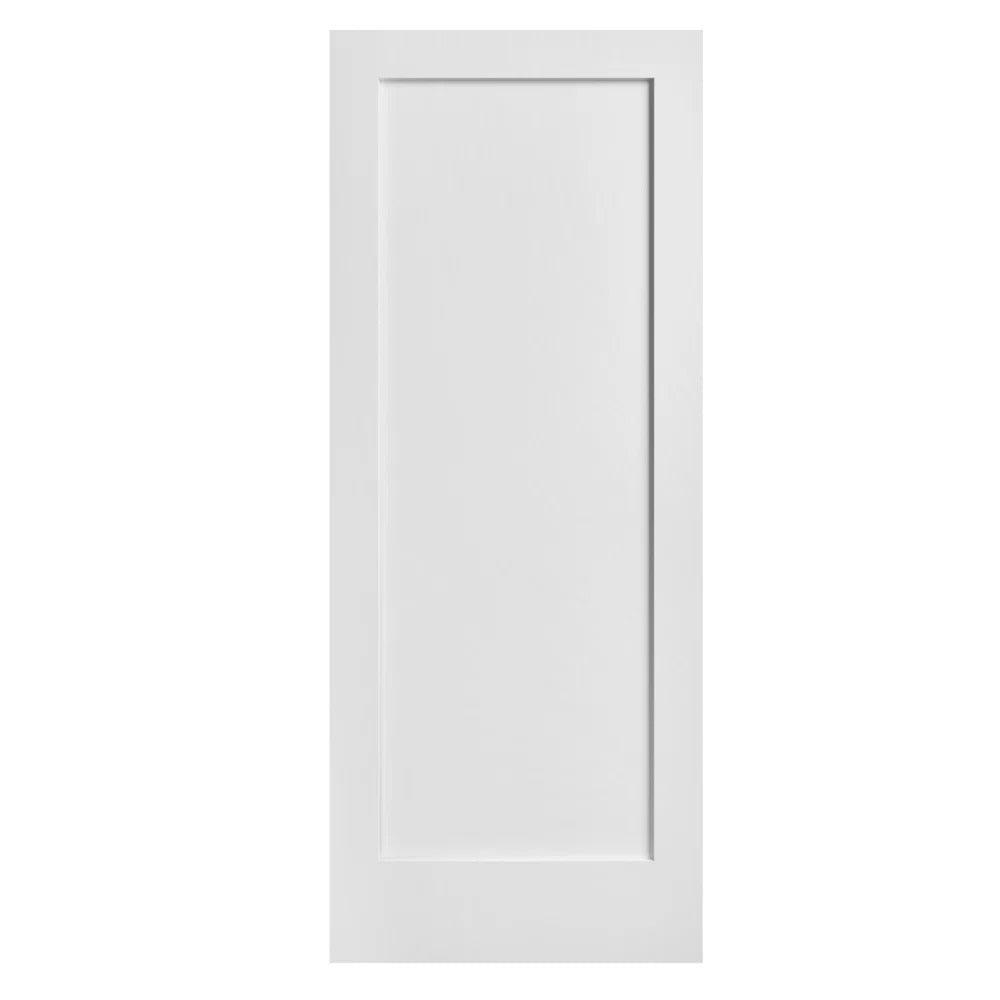 Primed solid-core 1-panel Shaker interior door slab, white — same-day delivery NYC